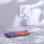 Wall charger “C90B Grandiose” dual port UK set with cable