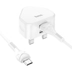 Wall charger “C90B Grandiose” dual port UK set with cable