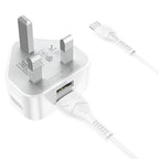Wall charger “C90B Grandiose” dual port UK set with cable