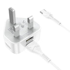 Wall charger “C90B Grandiose” dual port UK set with cable