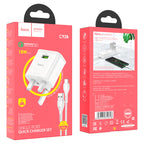 Wall charger “C92B Starshine” QC3.0 UK set with cable