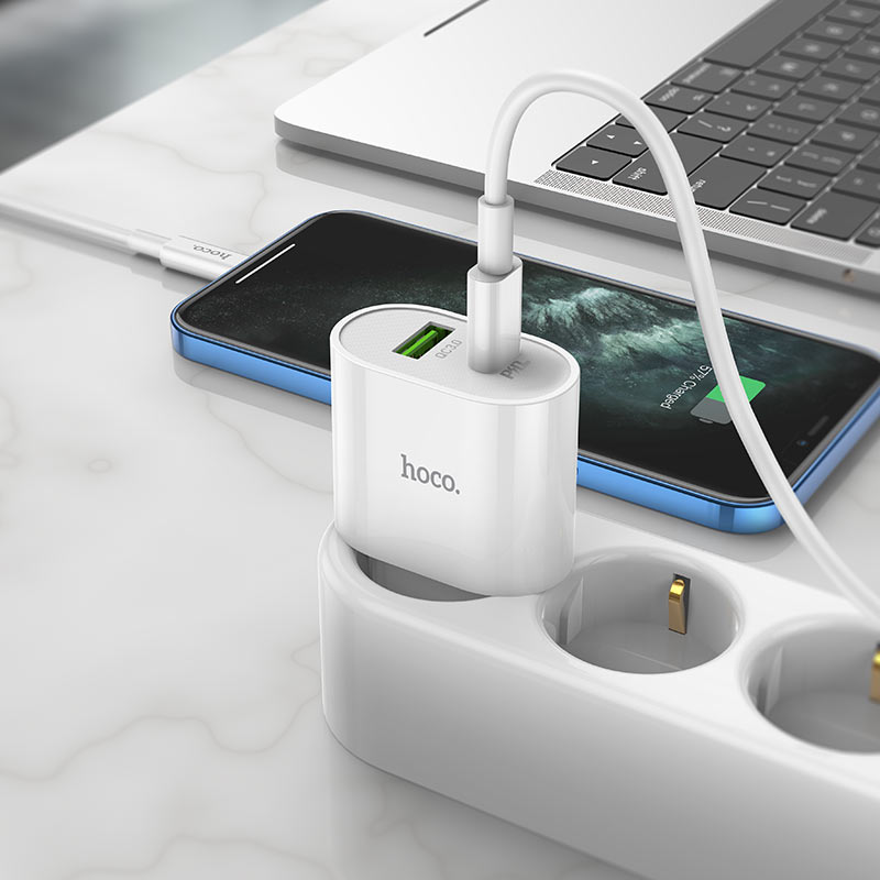 Wall charger “C95A Lineal” PD20W+QC3.0 EU set with cable