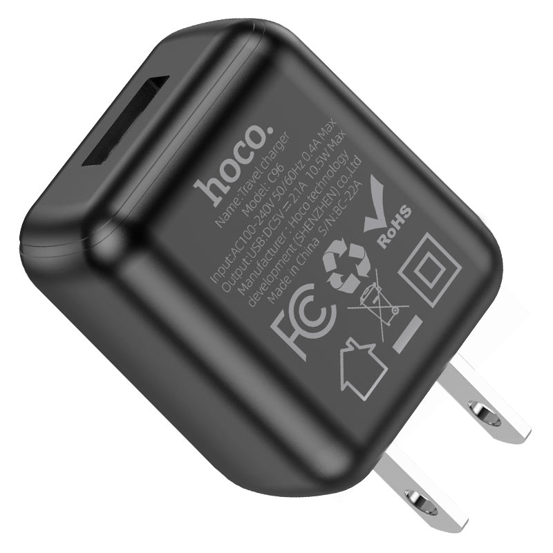Wall charger “C96” US set with cable