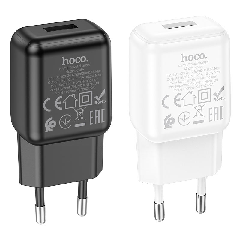 Wall charger “C96A” EU set with cable