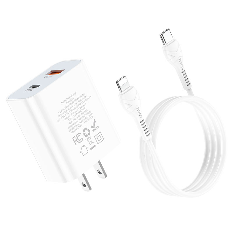 Wall charger “C97” PD20W+QC3.0 US set with cable