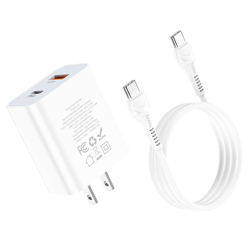 Wall charger “C97” PD20W+QC3.0 US set with cable