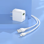 Wall charger “C98 Proton” QC3.0 US set with cable