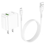 Wall charger “C98 Proton” QC3.0 US set with cable