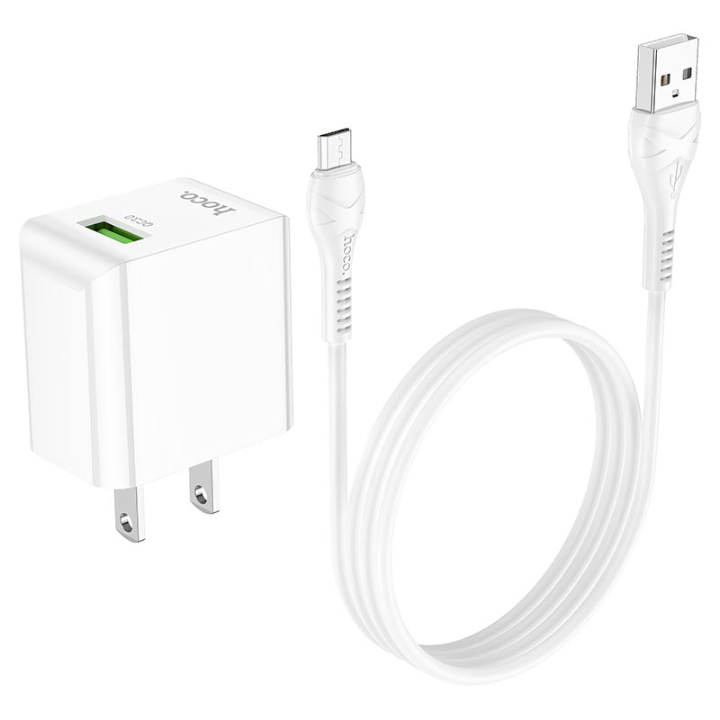 Wall charger “C98 Proton” QC3.0 US set with cable