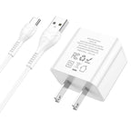 Wall charger “C98 Proton” QC3.0 US set with cable
