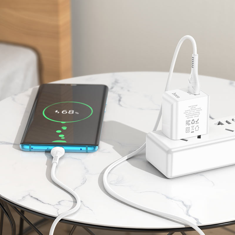 Wall charger “C98 Proton” QC3.0 US set with cable