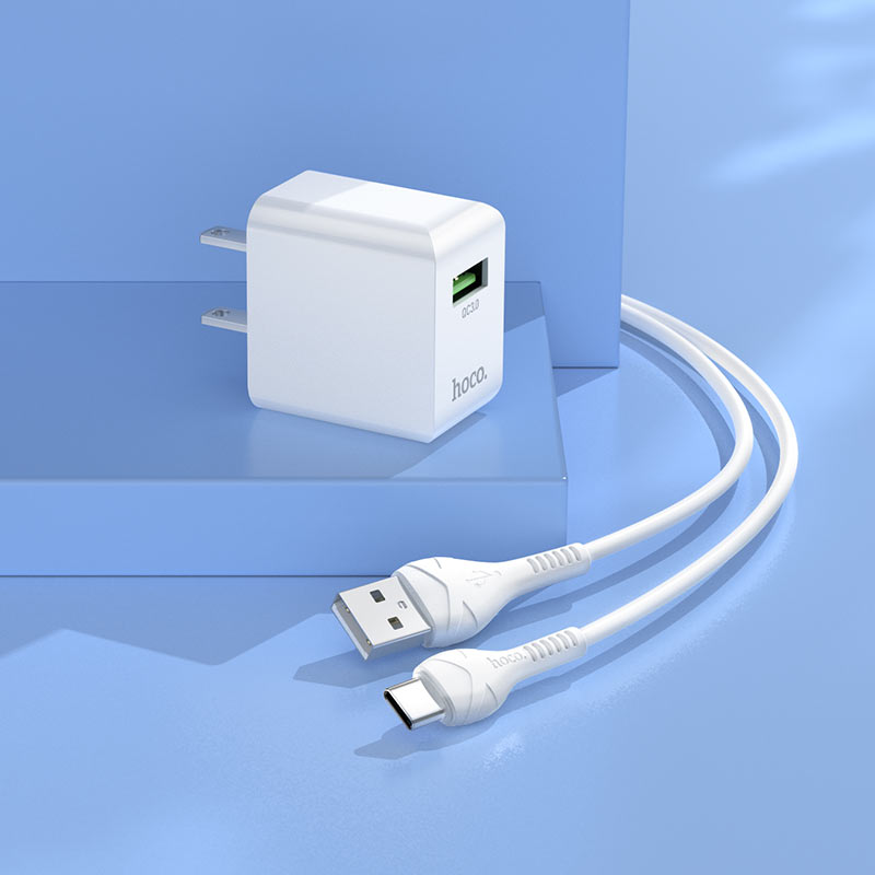 Wall charger “C98 Proton” QC3.0 US set with cable