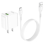 Wall charger “C98 Proton” QC3.0 US set with cable