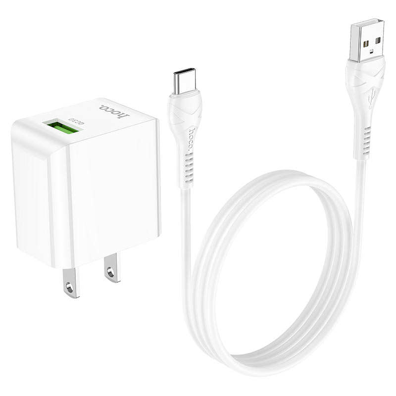 Wall charger “C98 Proton” QC3.0 US set with cable