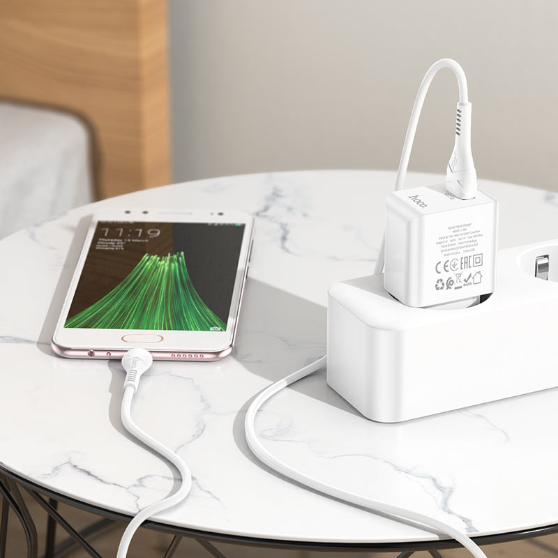 Wall charger “C98A Proton” QC3.0 EU set with cable
