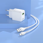 Wall charger “C98A Proton” QC3.0 EU set with cable