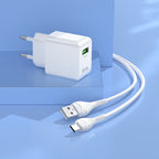 Wall charger “C98A Proton” QC3.0 EU set with cable