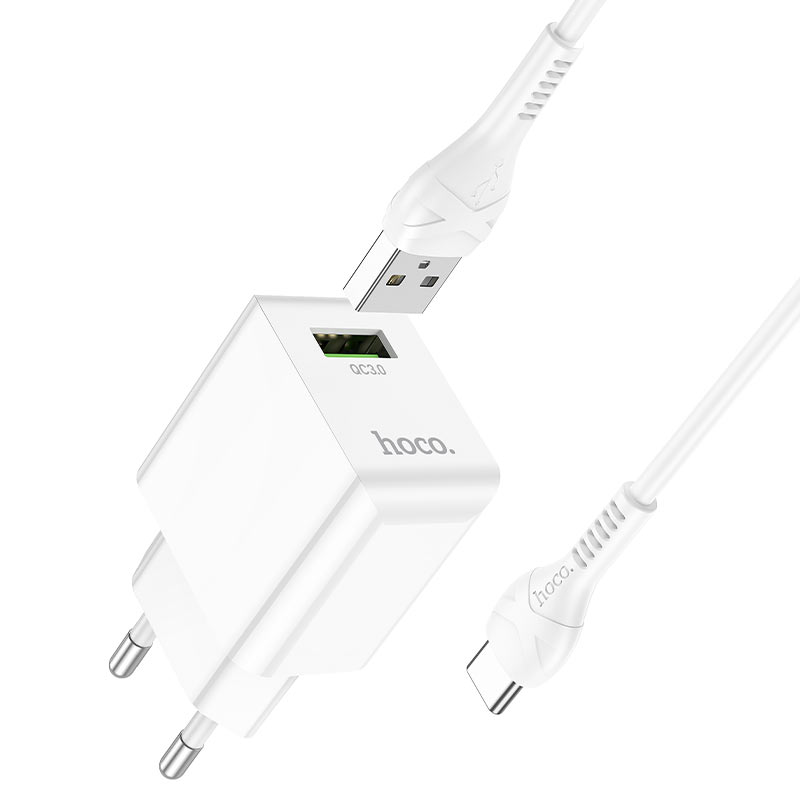 Wall charger “C98A Proton” QC3.0 EU set with cable