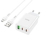 Wall charger “C99A” PD20W + QC3.0 EU set with cable