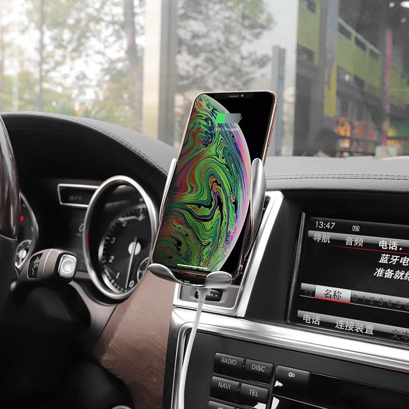 Car wireless charger «CA34 Elegant» air outlet and dashboard mount