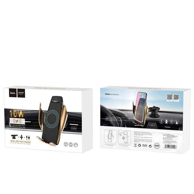 Car wireless charger «CA34 Elegant» air outlet and dashboard mount