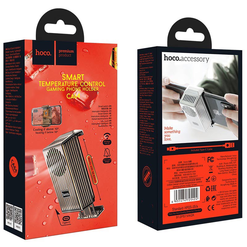 Gaming phone holder “CA64 Caesar” temperature control