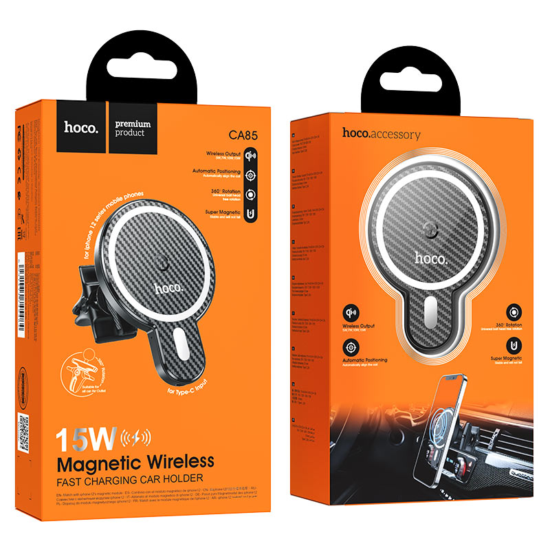 Car wireless charger “CA85 Ultra-fast” magnetic for air outlet