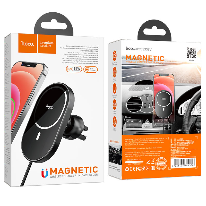 Car wireless charger “CA90 Powerful” magnetic for air outlet