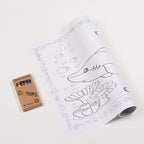 Children painting paper roll