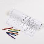 Children painting paper roll