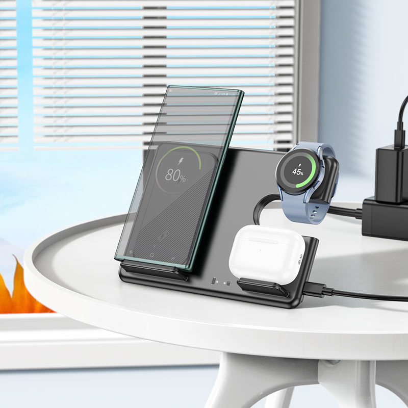 Wireless charger “CQ2 Flash” folding 3-in-1
