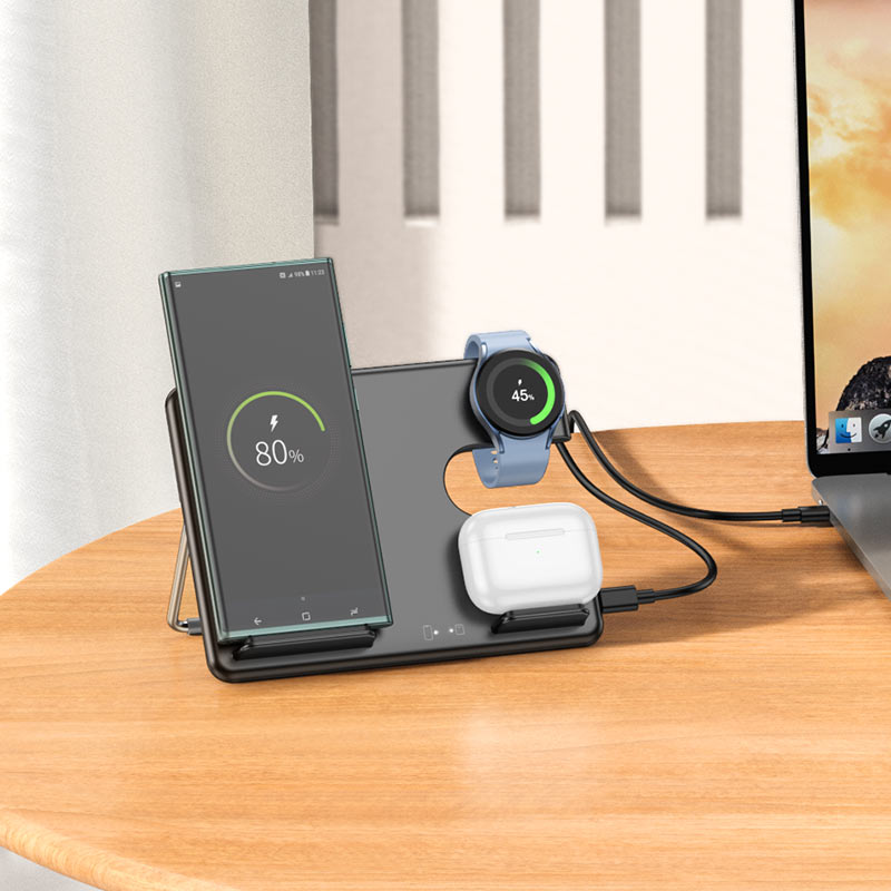Wireless charger “CQ2 Flash” folding 3-in-1