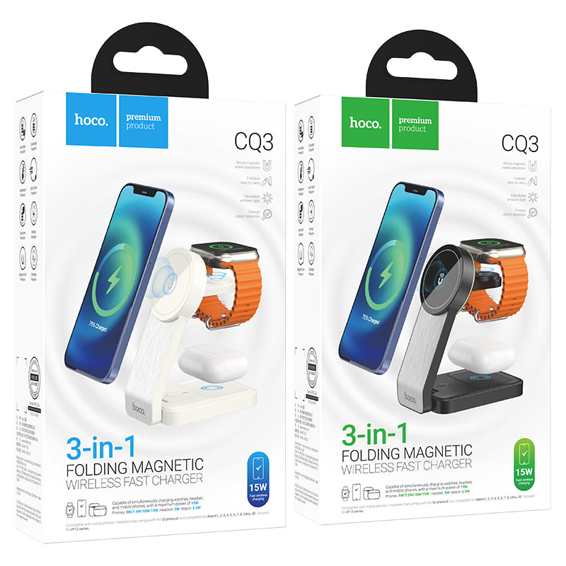 Wireless charger “CQ3 Noble” folding magnetic