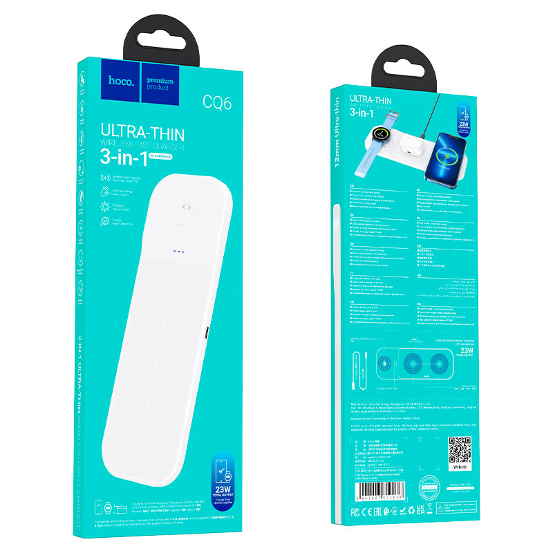 Wireless charger “CQ6 Power” 3-in-1