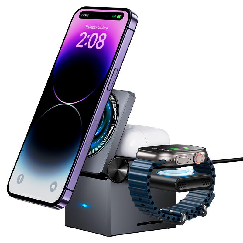 Wireless charger “CQ8” folding 3-in-1