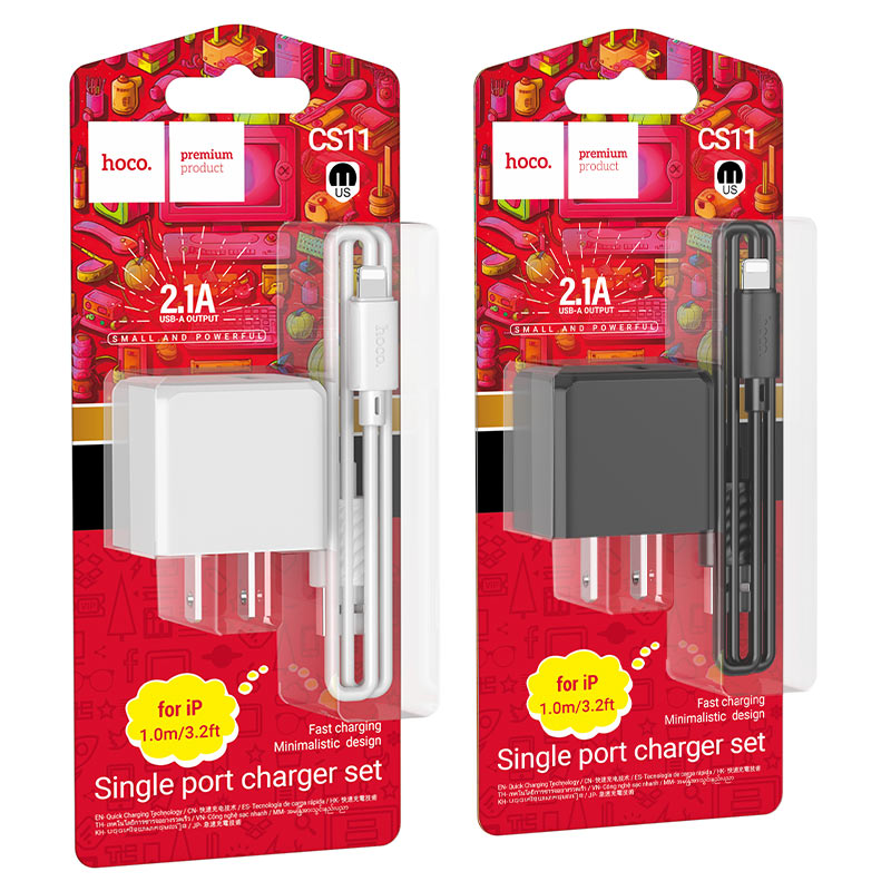 Wall charger “CS11 Ocean” US cable set