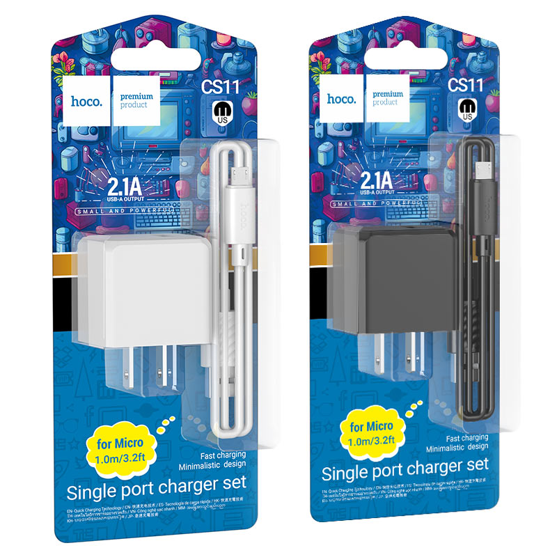 Wall charger “CS11 Ocean” US cable set