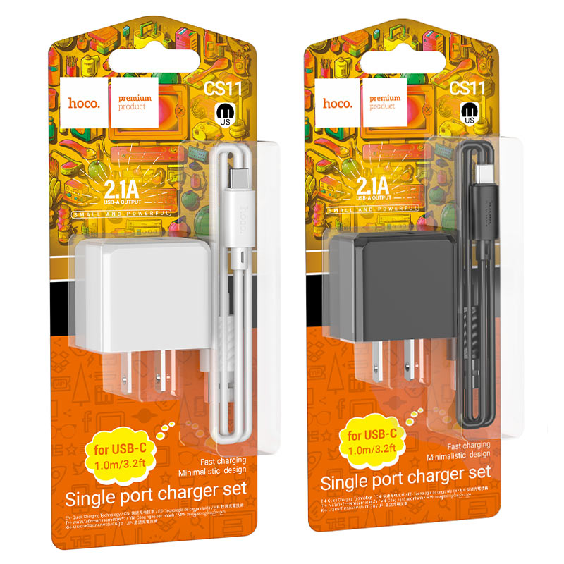 Wall charger “CS11 Ocean” US cable set