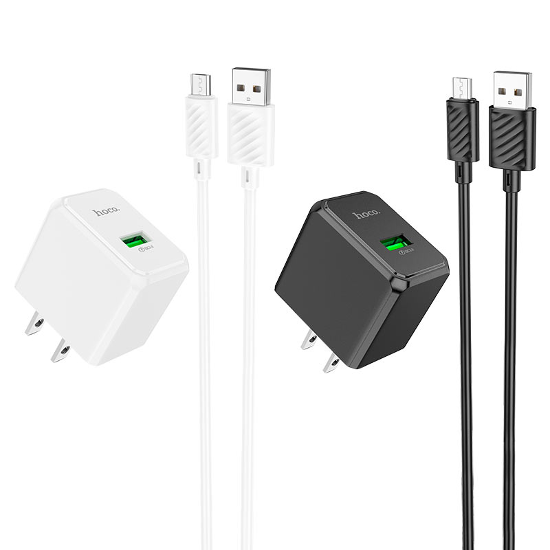 Wall charger “CS12 Ocean” QC3.0 US cable set