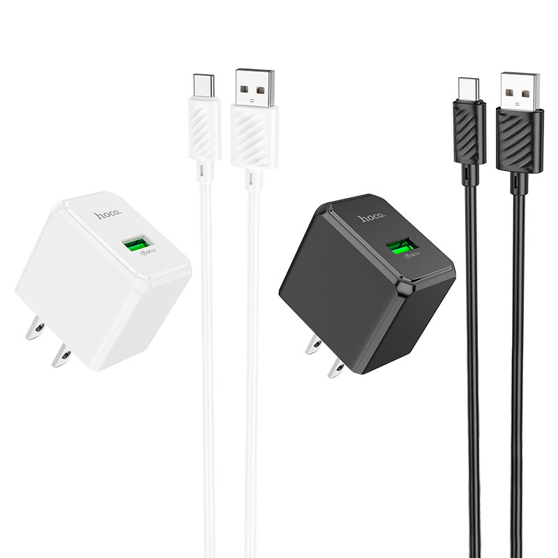Wall charger “CS12 Ocean” QC3.0 US cable set