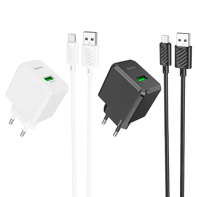 Wall charger “CS12A Ocean” QC3.0 EU cable set
