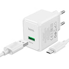Wall charger “CS12A Ocean” QC3.0 EU cable set