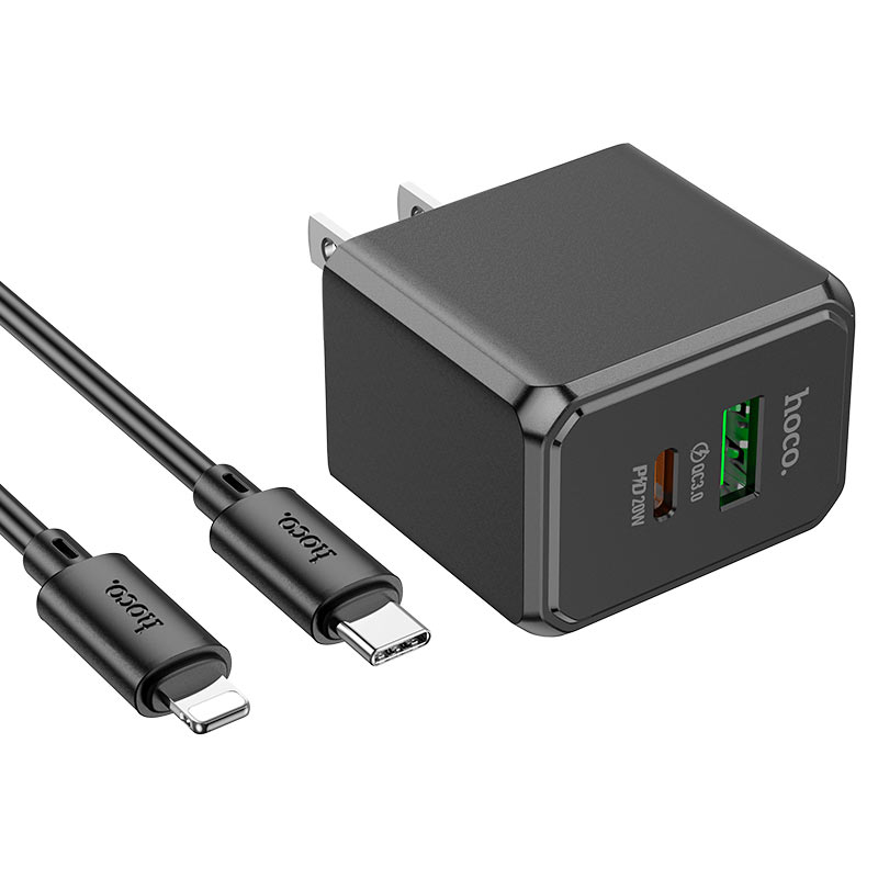 Wall charger “CS14 Ocean” PD20W + QC3.0 US cable set