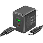 Wall charger “CS14 Ocean” PD20W + QC3.0 US cable set