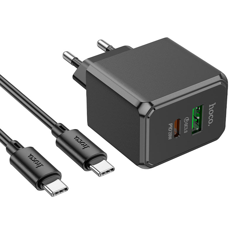 Wall charger “CS14A Ocean” PD20W + QC3.0 EU cable set