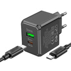 Wall charger “CS14A Ocean” PD20W + QC3.0 EU cable set