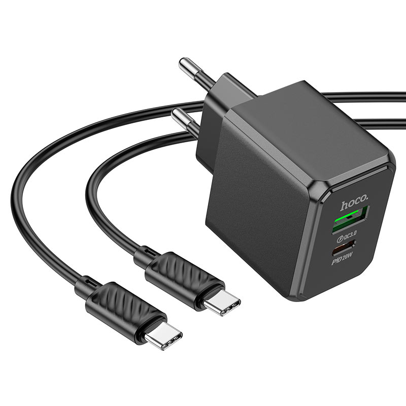Wall charger “CS14A Ocean” PD20W + QC3.0 EU cable set