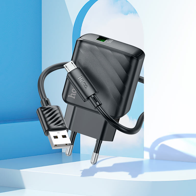 Wall charger “CS21A Rich” QC3.0 EU cable set