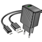 Wall charger “CS21A Rich” QC3.0 EU cable set