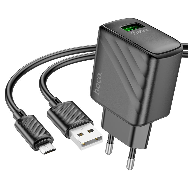 Wall charger “CS21A Rich” QC3.0 EU cable set
